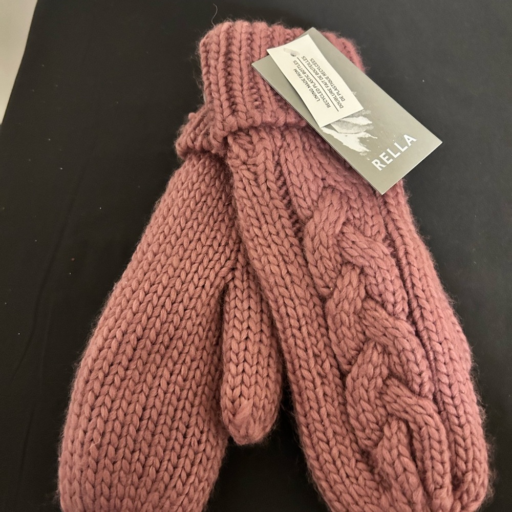 NWT Rella Babel Wool Blend Women’s Mittens/Mesa Rose/One Size